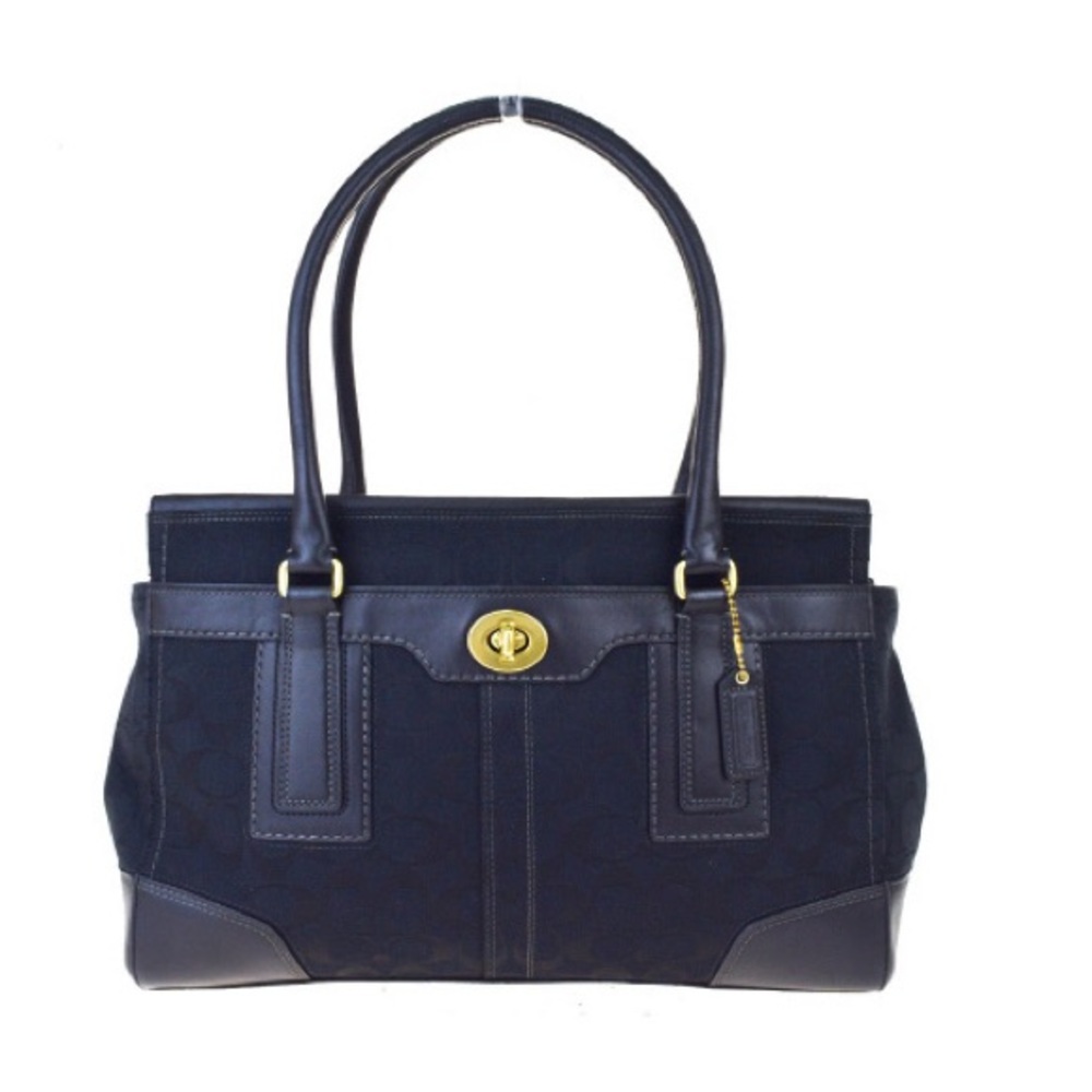 Coach Signature 11063 Satchel Black Purse Handbag